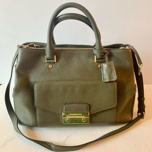 Michael Kors Olive Green Leather Purse